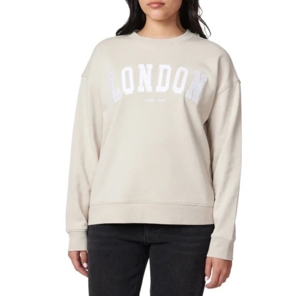 Scotch & Soda Tops - Scotch & Soda London Beige Graphic Sweatshirt in Size Small